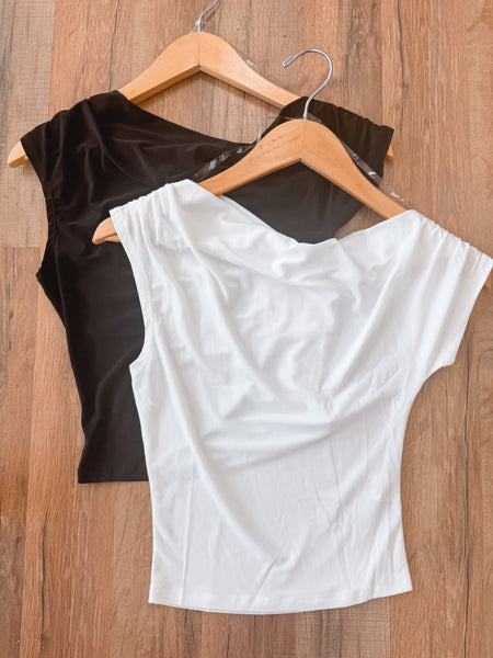 Off The Shoulder Ruched Top [2 Colors]