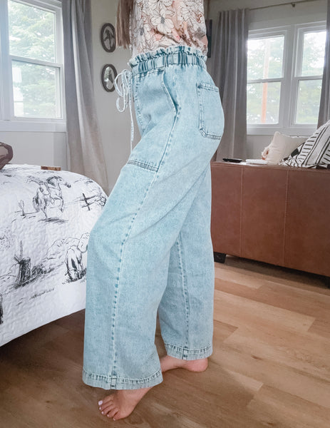 The Elsie Paper Bag Jeans With Tie