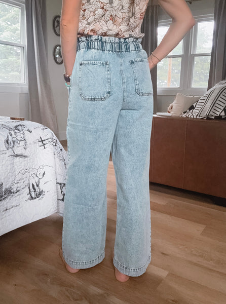 The Elsie Paper Bag Jeans With Tie