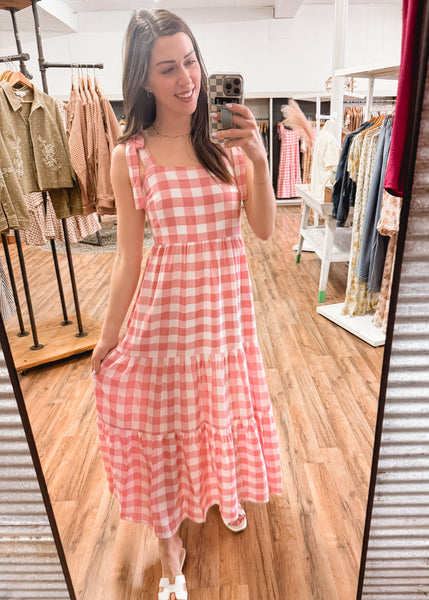 Sweetest Moments Gingham Dress