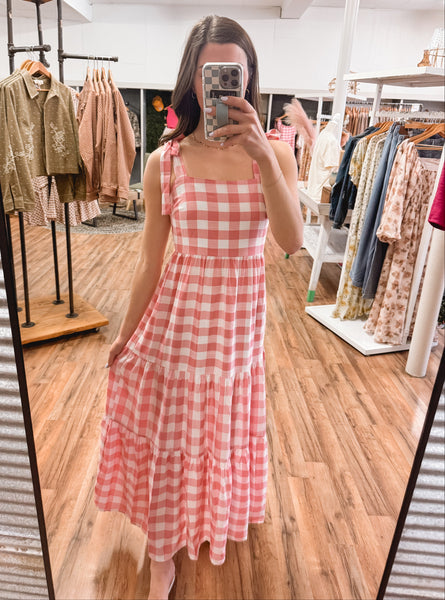 Sweetest Moments Gingham Dress