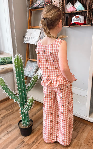 Cowgirlin' Gingham Set