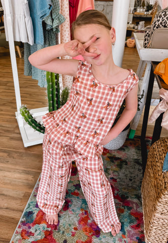 Cowgirlin' Gingham Set