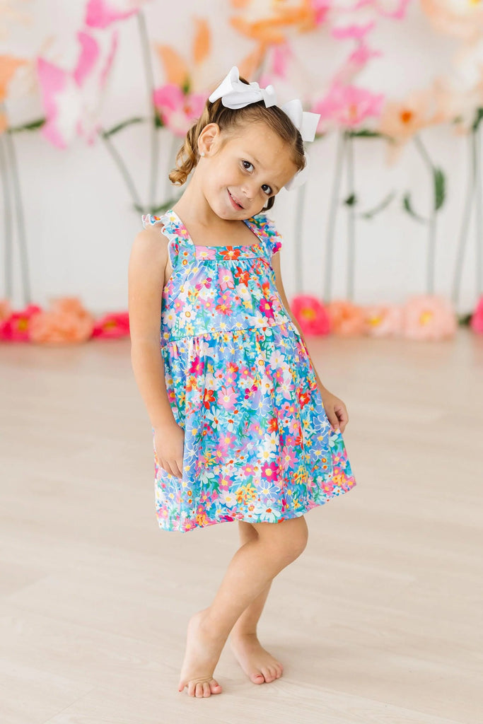 Criss Cross Floral Twirl Dress