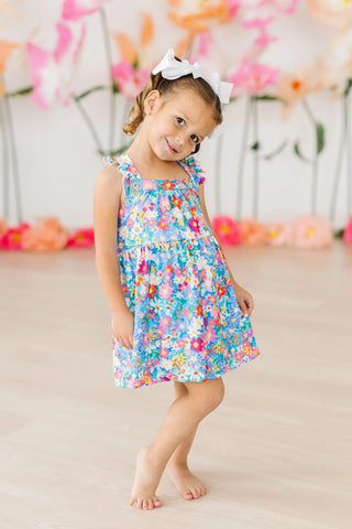Criss Cross Floral Twirl Dress