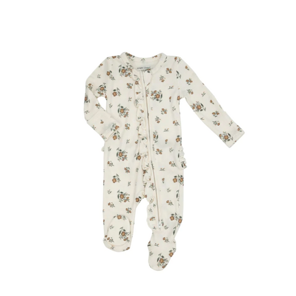 Mocha Rose Ruffle Sleeper