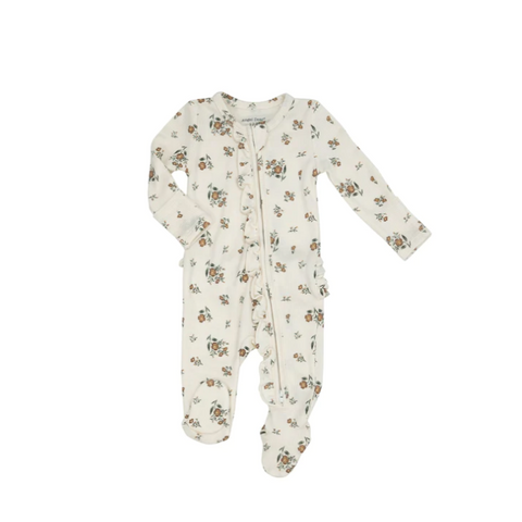 Mocha Rose Ruffle Sleeper