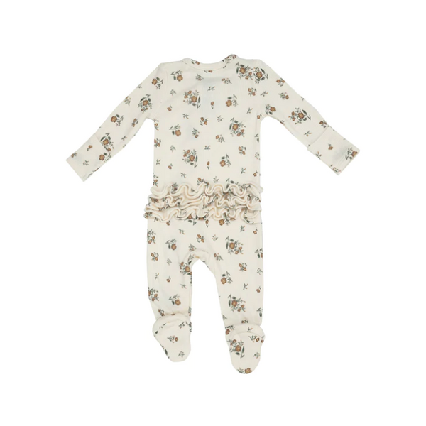 Mocha Rose Ruffle Sleeper