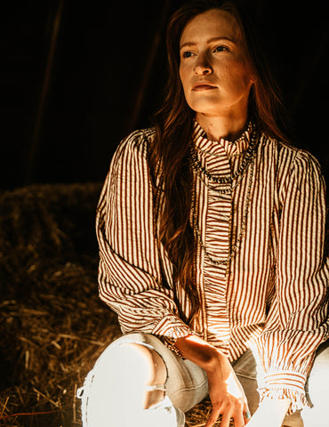 Wild About You Striped Blouse