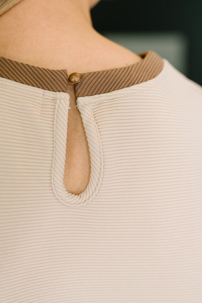 Online Exclusive | Your Place Or Mine Contrast Detail Midi Dress
