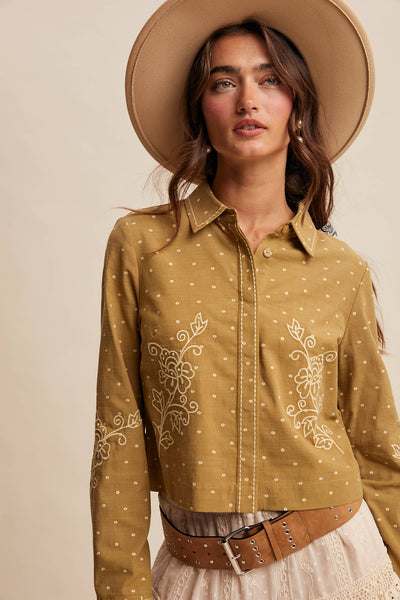 The Safford Embroidered Cotton Shirt