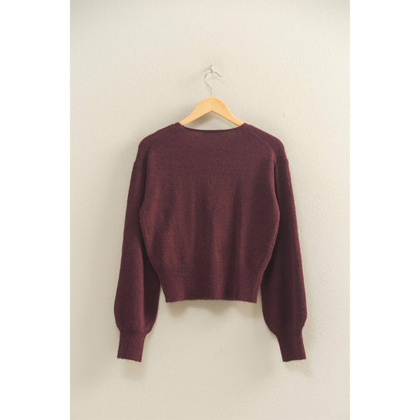 Surplice V Neck Sweater