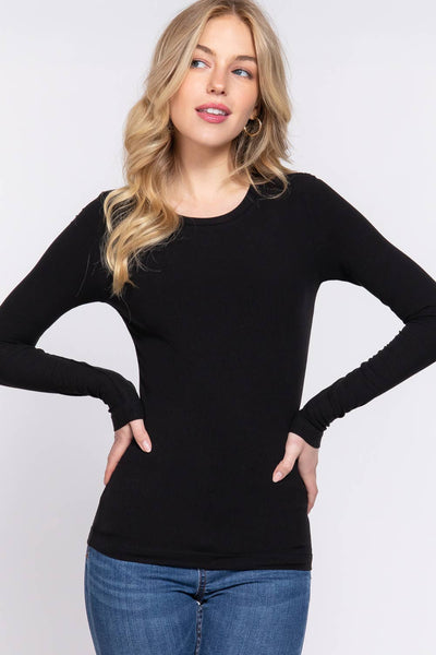 Buttery Soft, Stretchy Long Sleeve Top
