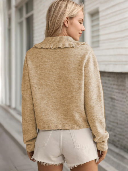 Online Exclusive | All The Frills Collared Cardigan