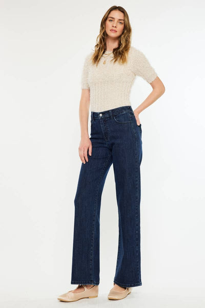 KanCan Wide Leg Dark Wash Jeans