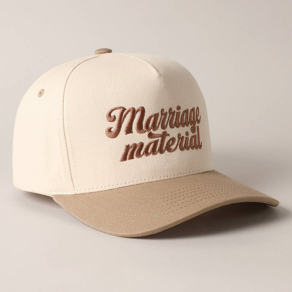 Marriage Material Embroidered Trucker Hat