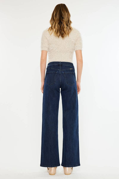 KanCan Wide Leg Dark Wash Jeans