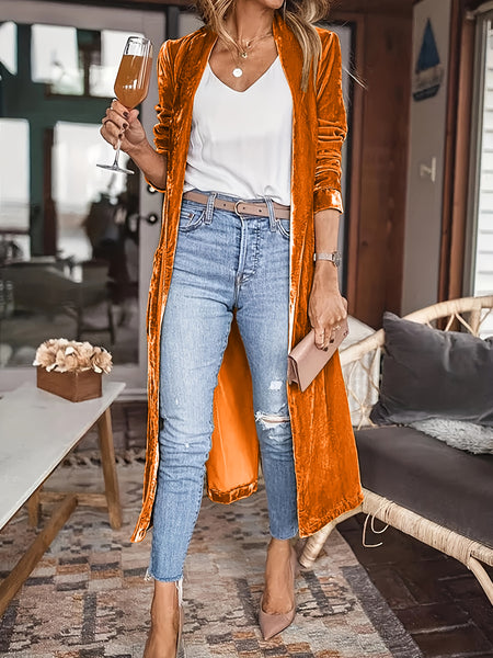 Online Exclusive | Long Velvet Blazer [8 Colors]