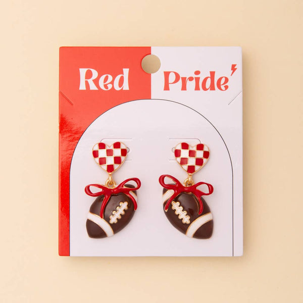 Football Dangle Earrings
