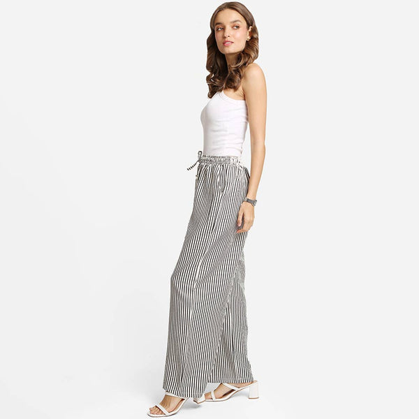 *9/03* Black & White Pinstripe Trousers