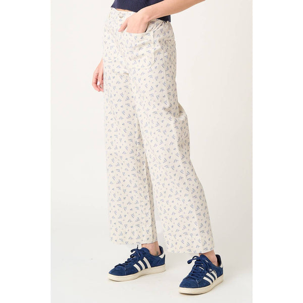 Blue Ditsy Floral Wide Leg Jeans