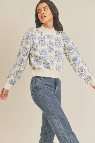 Take A Minute Floral Sweater