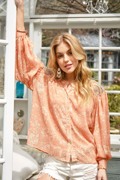 Baby Blues Embroidered Shoulder Blouse