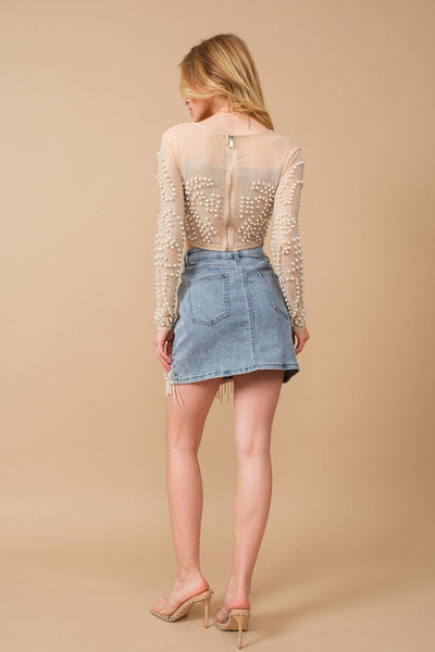 Cowgirl Class Denim Mini Skirt
