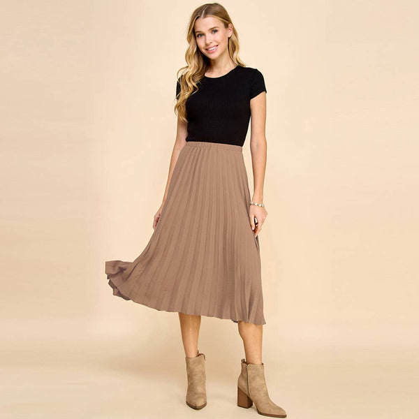 The Layla Pleated Midi Skirt