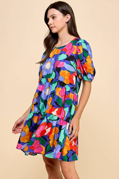 Always Vibrant Floral Dress
