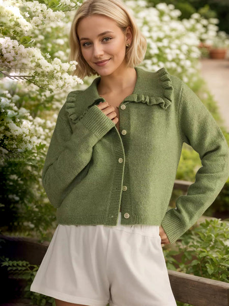 Online Exclusive | All The Frills Collared Cardigan