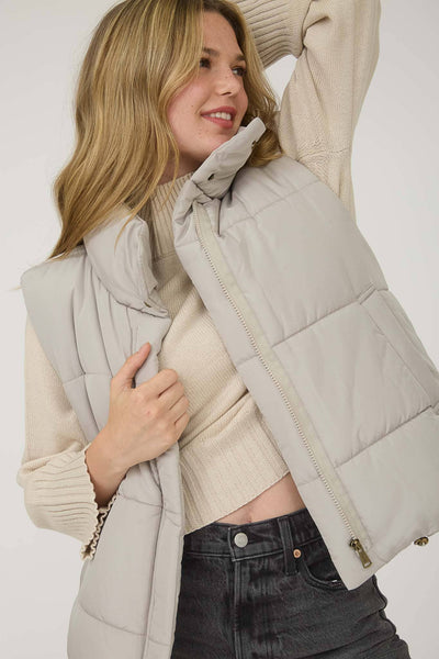 Slate Grey Puffer Vest