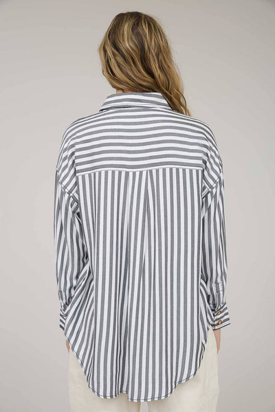 Stripes are Forever Button Down Blouse