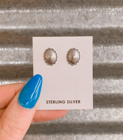 Mini Oval Concho Studs