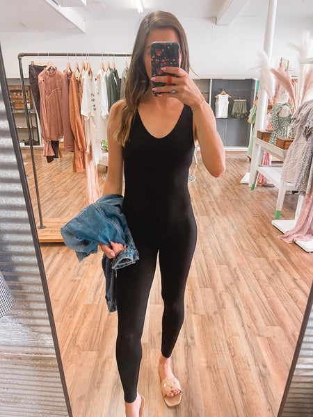 Ribbed Spandex Jumpsuit