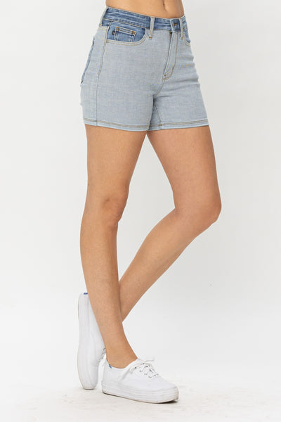 Online Exclusive | Judy Blue Color Block Denim Shorts