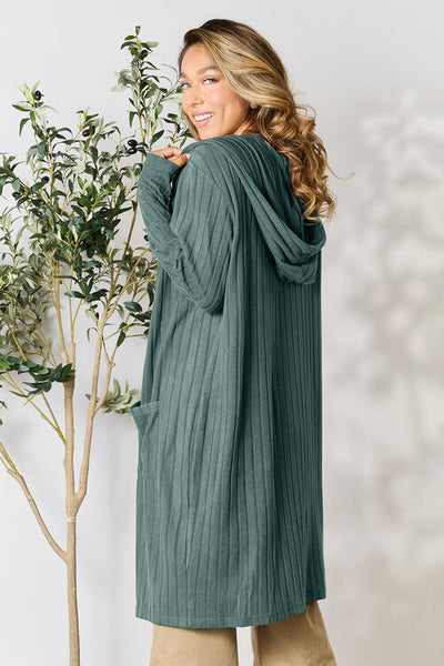 Ribbed Cardigan With Pockets [5 Colors]