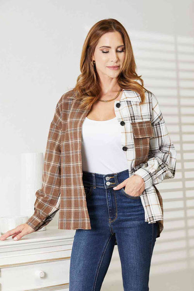 Contrast Plaid Flannel [S-2XL]