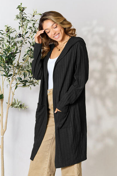 Ribbed Cardigan With Pockets [5 Colors]