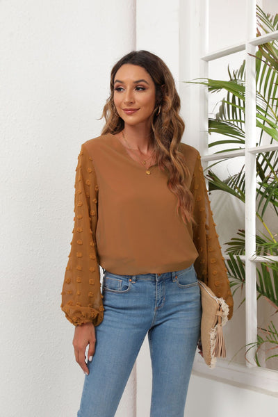 *6 colors | S-2XL* Balloon Sleeve Blouse