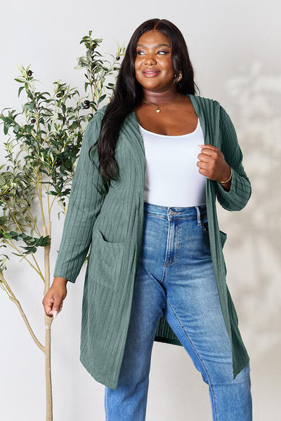 Ribbed Cardigan With Pockets [5 Colors]