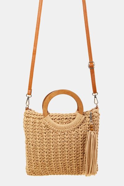 Crochet Knit Convertible Tote Bag [2 Colors]