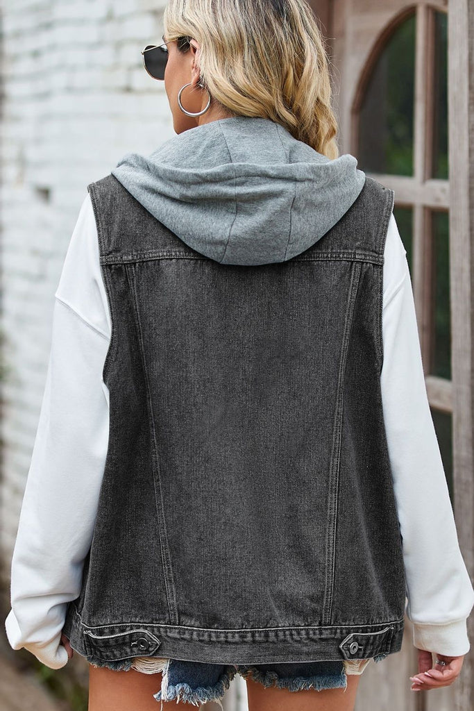 Grey jean vest hotsell