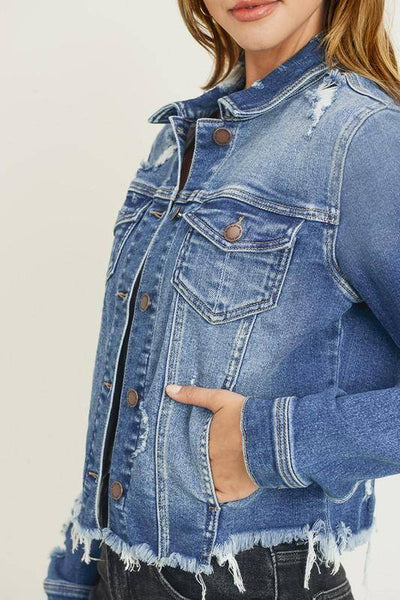 Risen Distressed Vintage Frayed Jacket