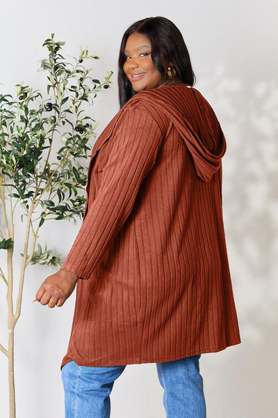 Ribbed Cardigan With Pockets [5 Colors]