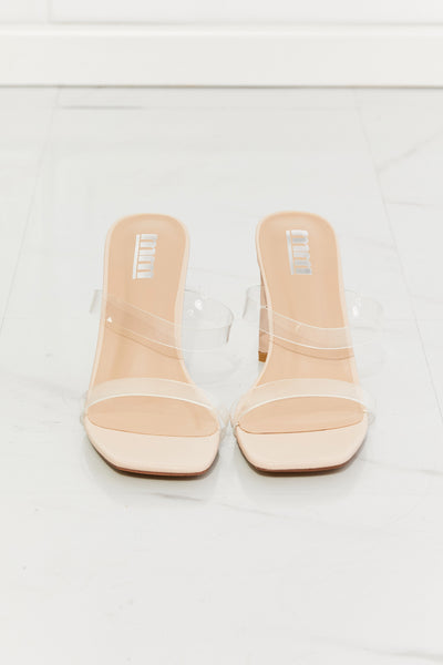 Square Toe Clear Heels