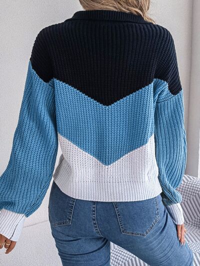 Figure You Out Collared Sweater [3 Colors]