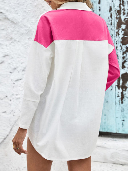 Color Block Button Down [3 Colors]