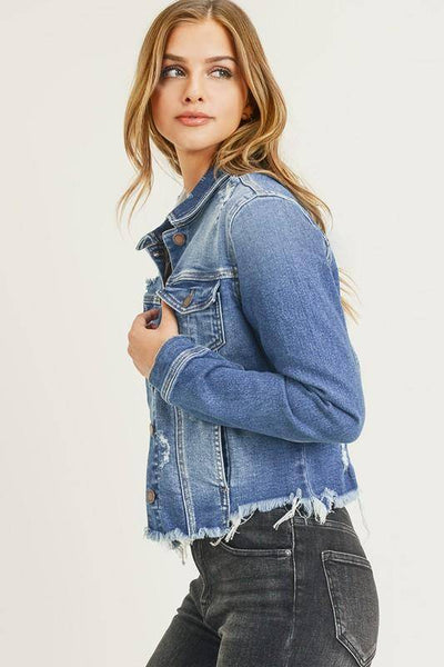 Risen Distressed Vintage Frayed Jacket