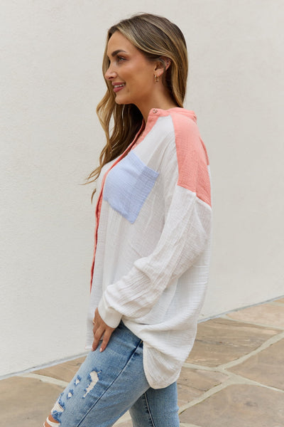 Yacht Club Crinkle Cotton Button Down